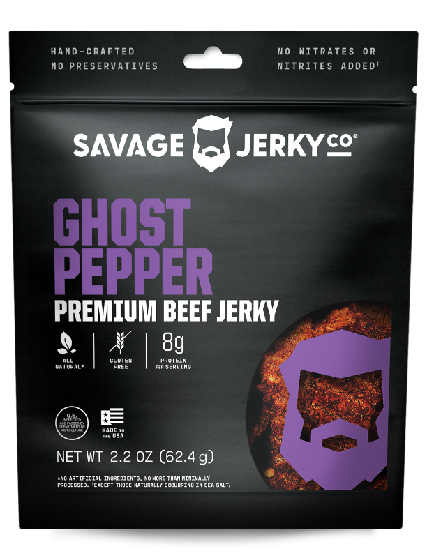 ghost pepper beef jerky packaging front